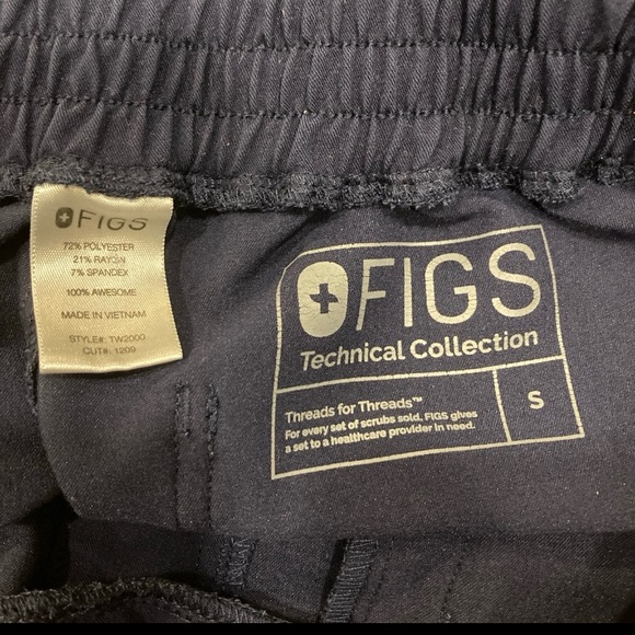 LIKE NEW FIGS Yola Skinny Scrub Pants Small Navy - Picture 5 of 5